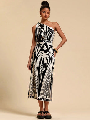 Vestido Oasis Preto e Branco